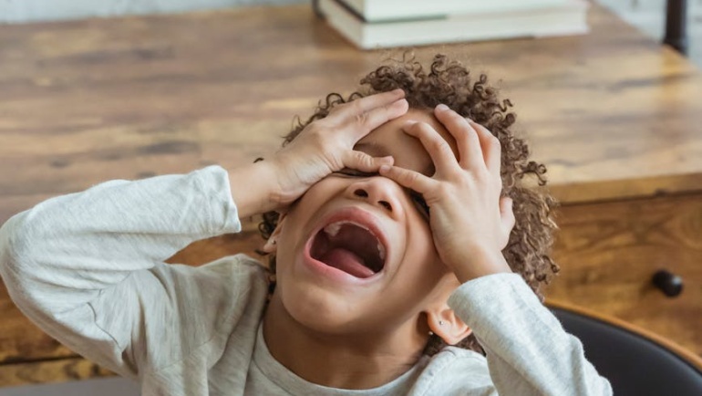 Child dealing with overwhelm