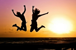 Jumping for joy after bouncing back from burnout. 
